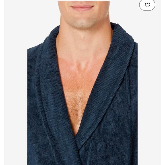 UGG Other - UGG Men's Cotton Turner Terry Robe Long Sleeve Navy Blue Size L/XL NWT